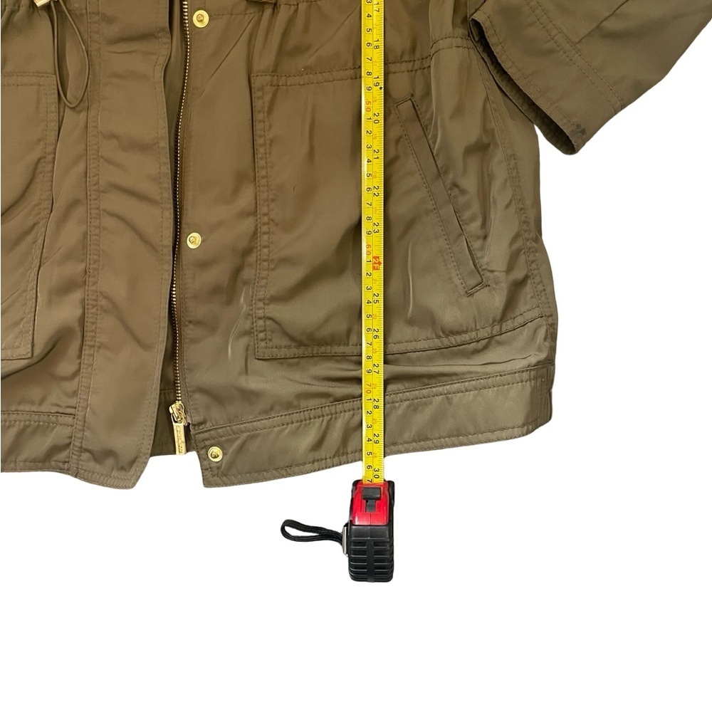 Michael Kors Olive Utility Jacket Small Gold Hardware Anorak - Picture 9 of 12